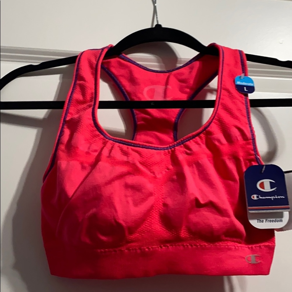 Champion pink red sports bra BRAND NEW